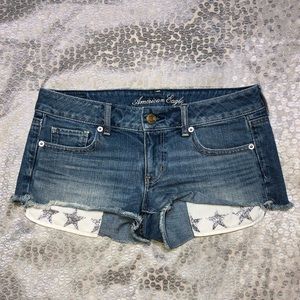 American Eagle Jean Shorts with Glitter Stars